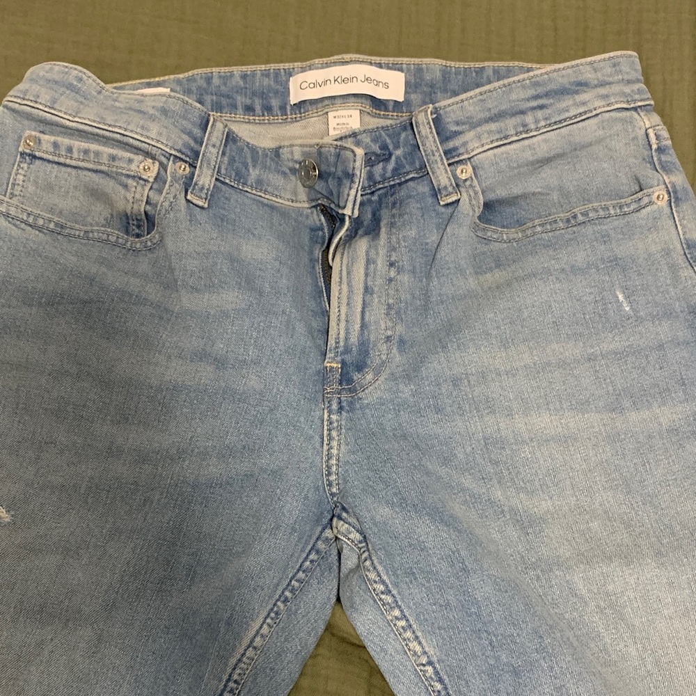 Calvin Klein Men's Slim Jeans in Light Blue